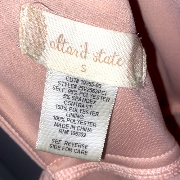 Altar’d State Blush Pink Jumpsuit with Lace - Picture 4 of 4